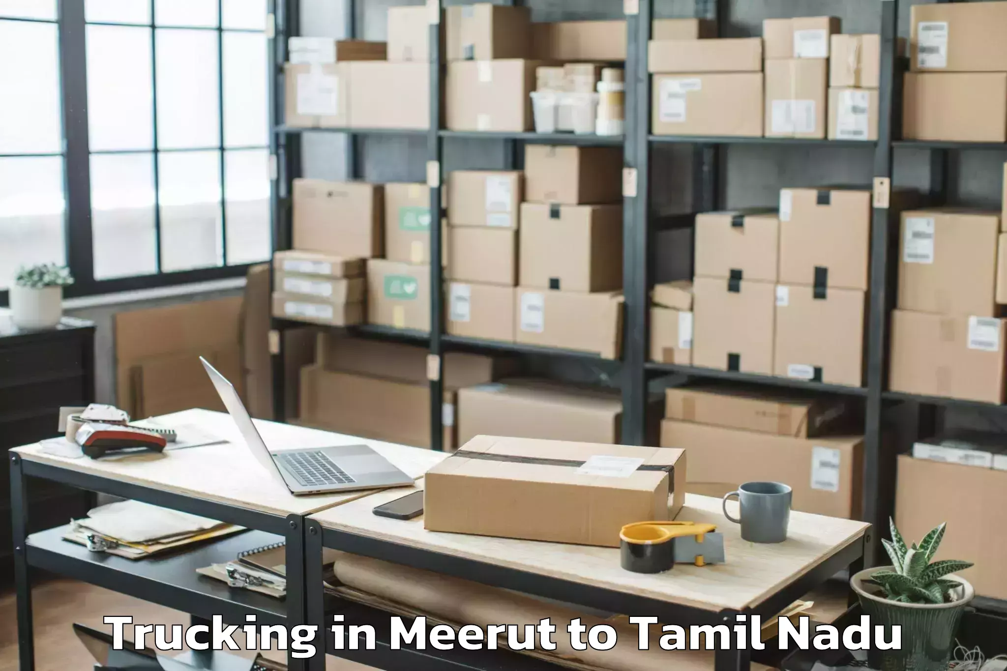 Top Meerut to Ambattur Trucking Available